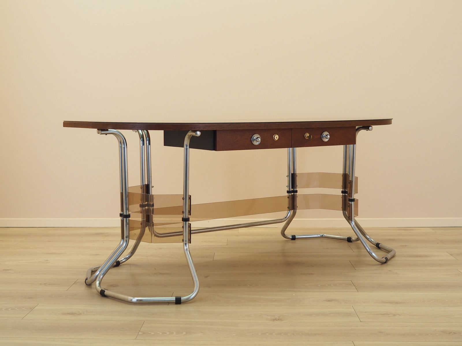 Mahonie bureau, Italiaans design, jaren 1980, Made In Italy photo vinterior