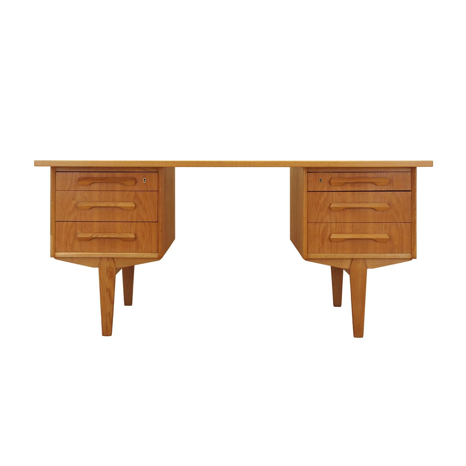 Eiken bureau, Deens design, jaren 1960, ontwerper: Henning Kjærnulf.