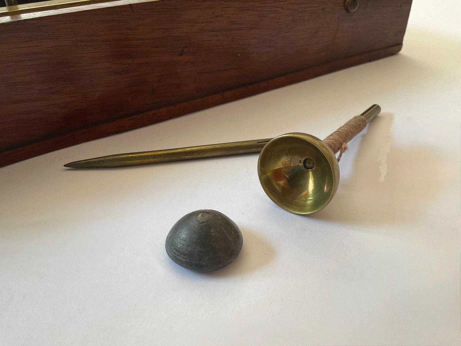 Antiek Georgisch messing pantograaf van John Bleuler, Londen (ca. 1790-1820) photo vintage