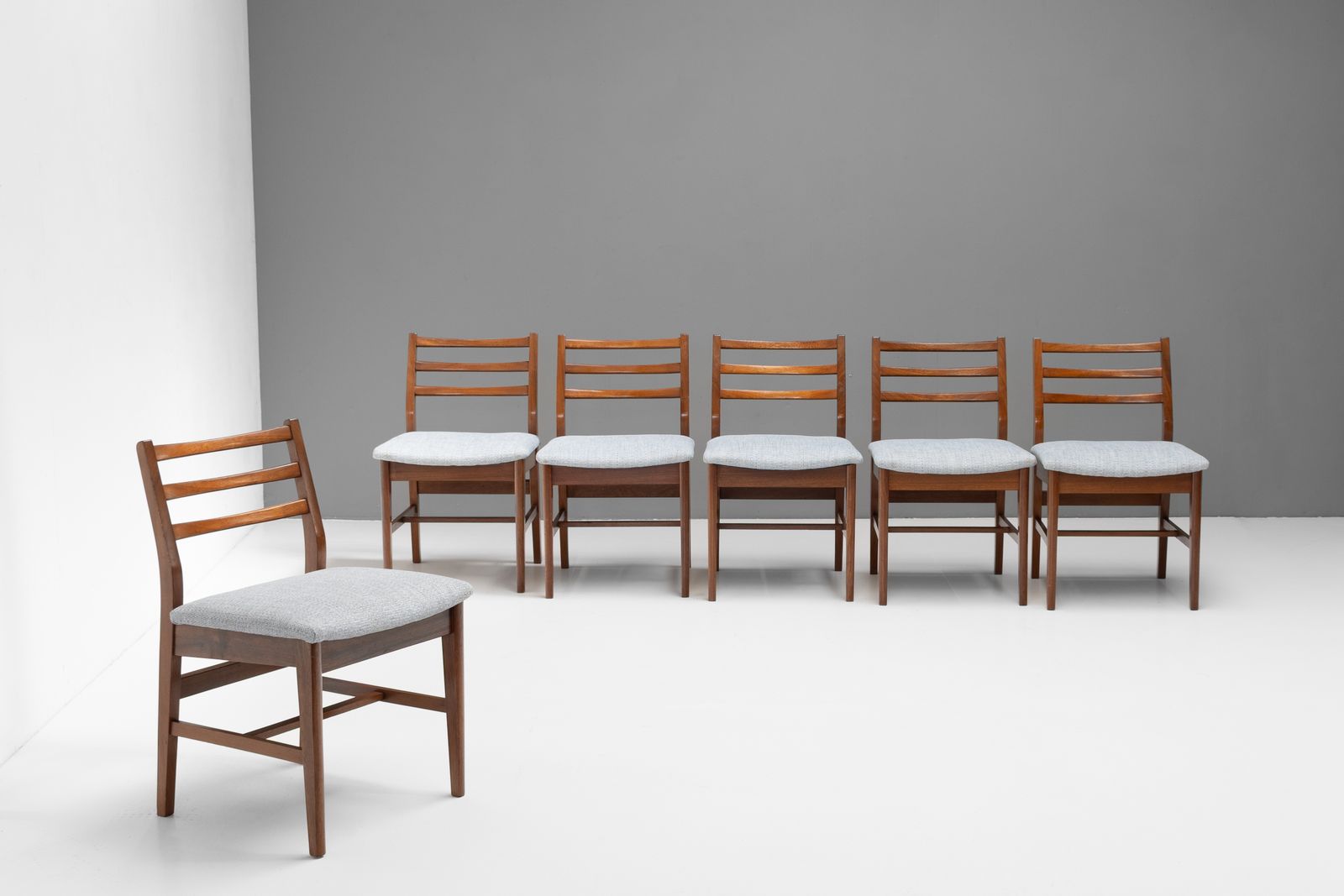 Set Of Six Mid Century Dining Chairs photo furniture
