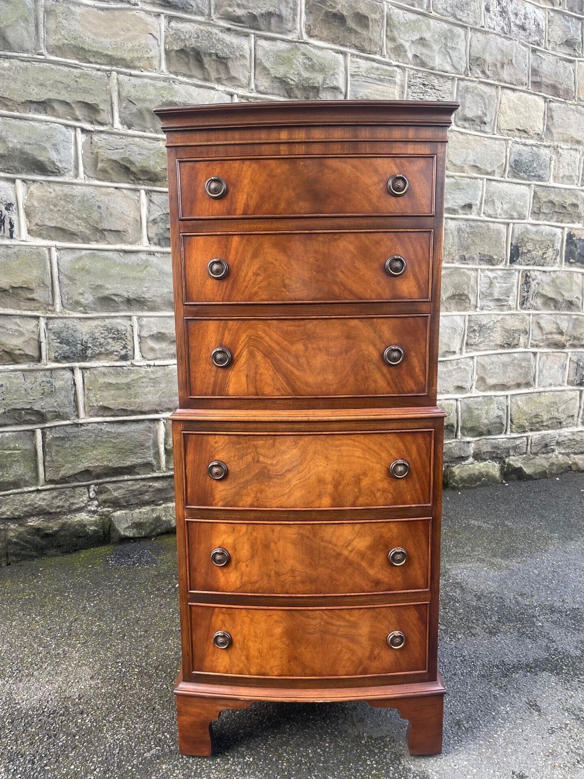 Quality Walnut Chest Of Drawers Tallboy