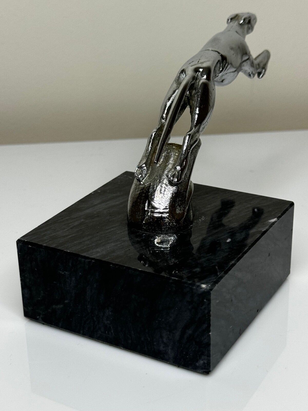 photo for sale Early 20th Century Louis Lejeune Chrome Plated Racing Greyhound Of The Road Classic Mascot