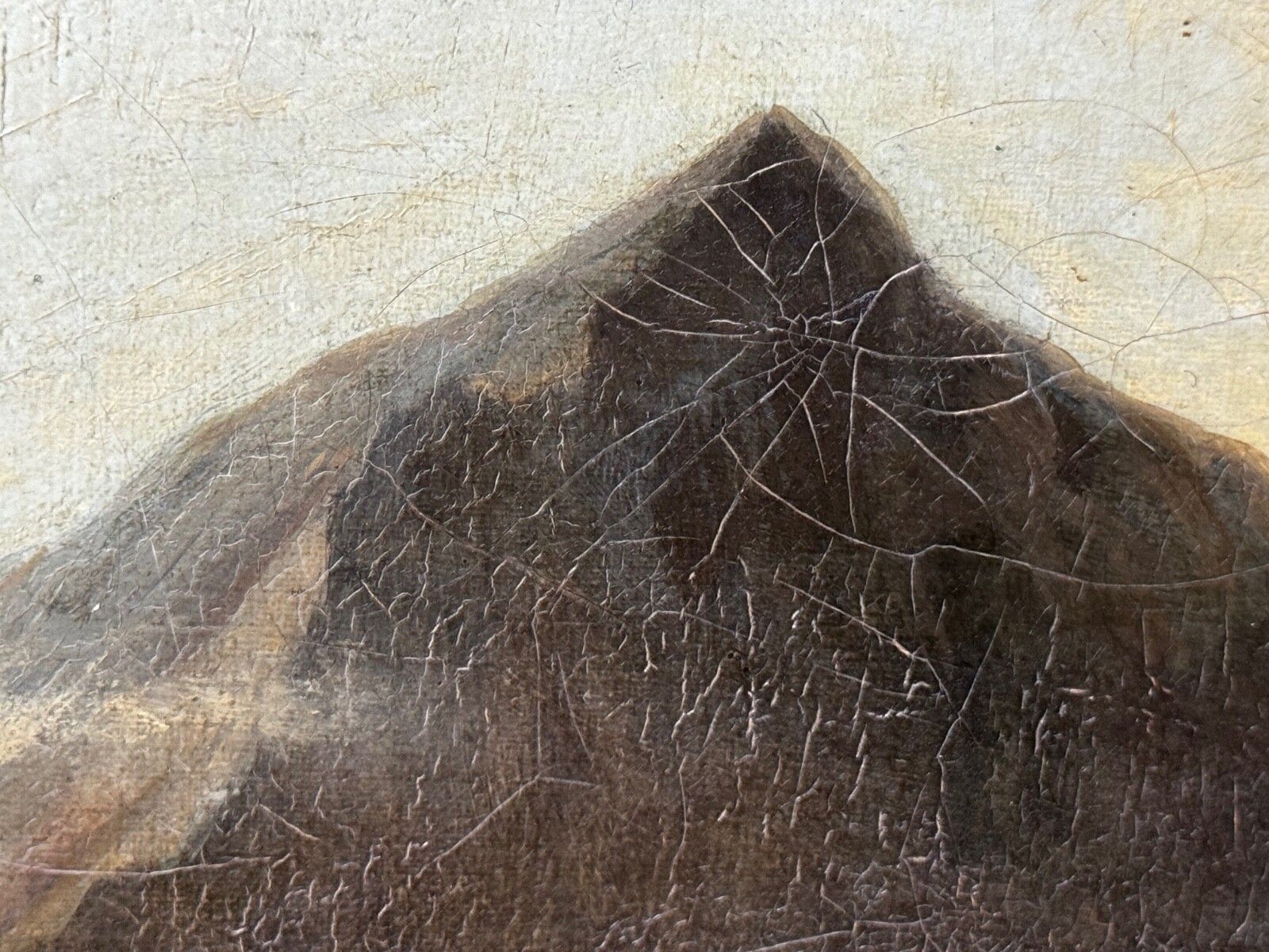 photo for sale Groot schilderij 19e eeuw Mount Snowdon North Wales toegeschreven aan Edward William