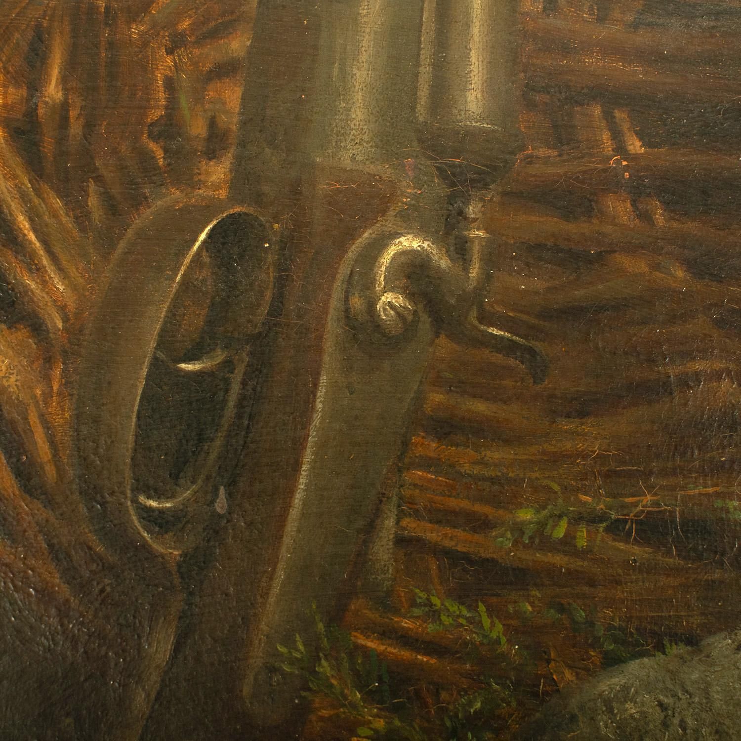 Nature morte « After The Shoot » H Tickner (britannique), datée de 1901, huile sur toile photo Art