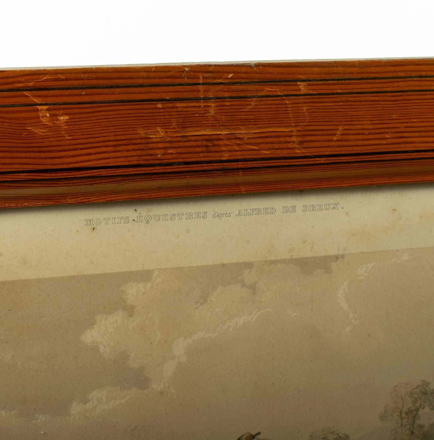 Lithographie Le Poney d'après Alfred De Dreux, colorée par Loeillot et Ciceri, vers 1840 photo vinterior