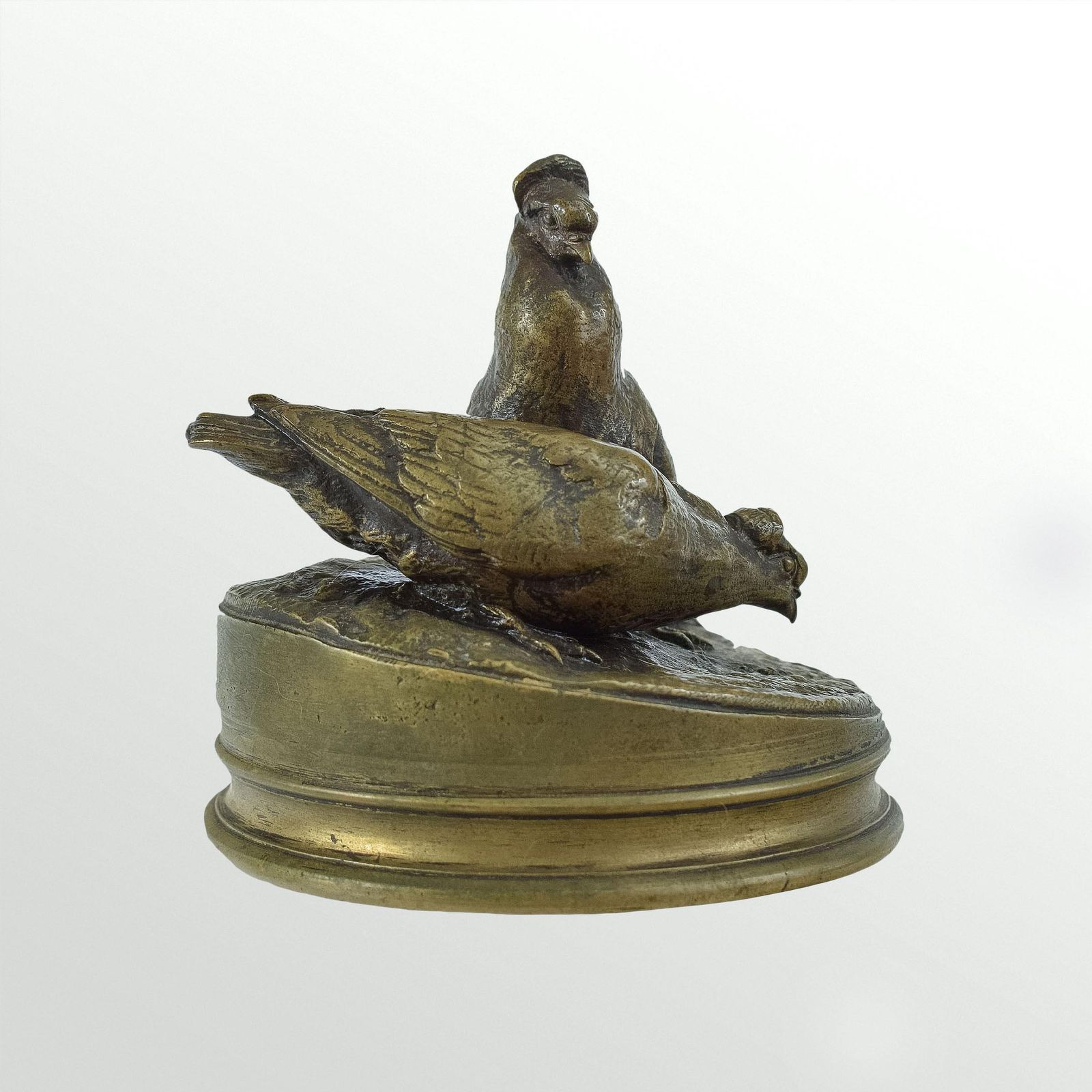 Bronze de pigeon mâle et femelle signé Pierre Jules Mêne (1810 - 1879) photo for sale