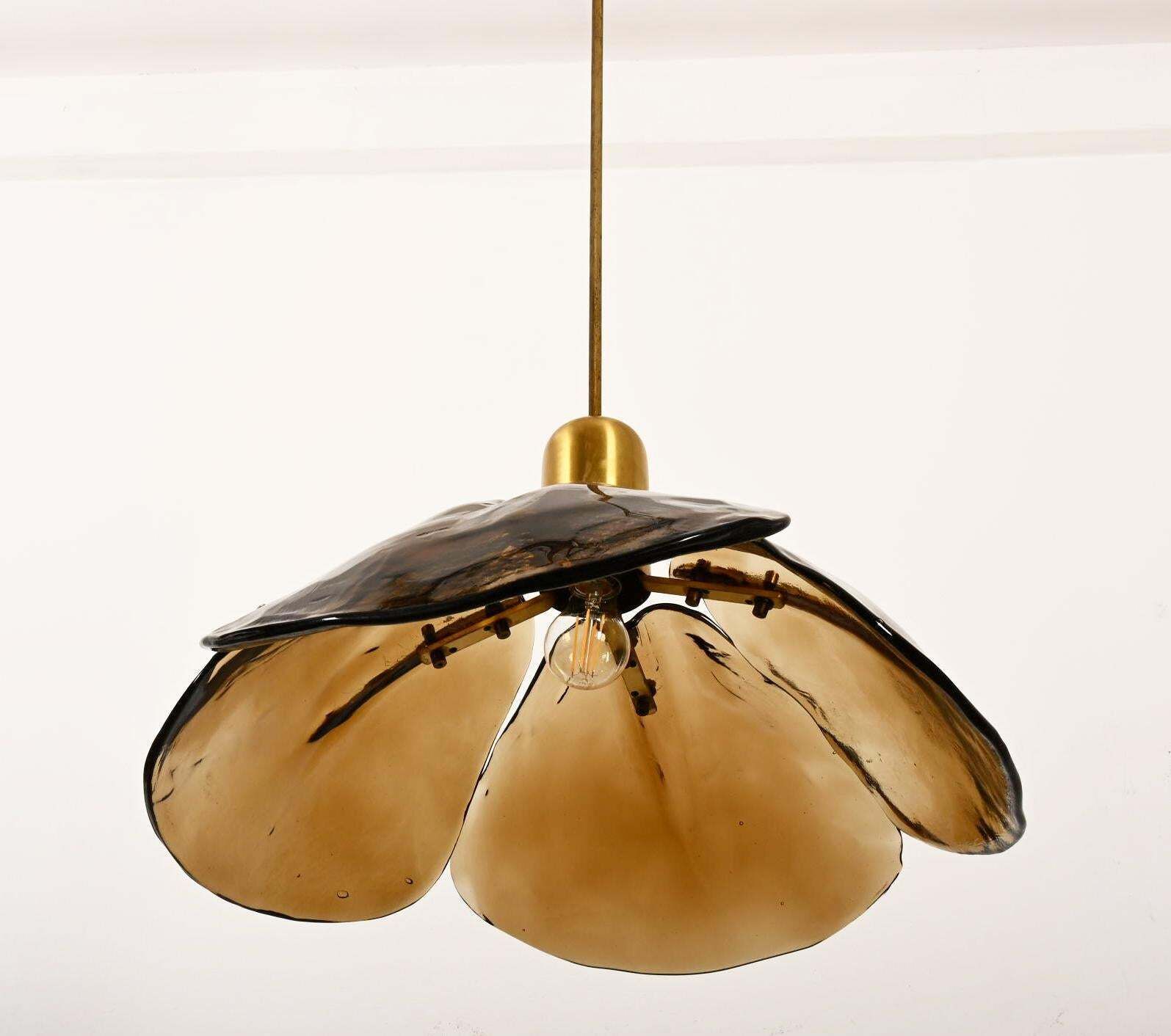 Lighting Rare Austrian J. T. Kalmar Chandelier With Mazzega Art Glasses photo