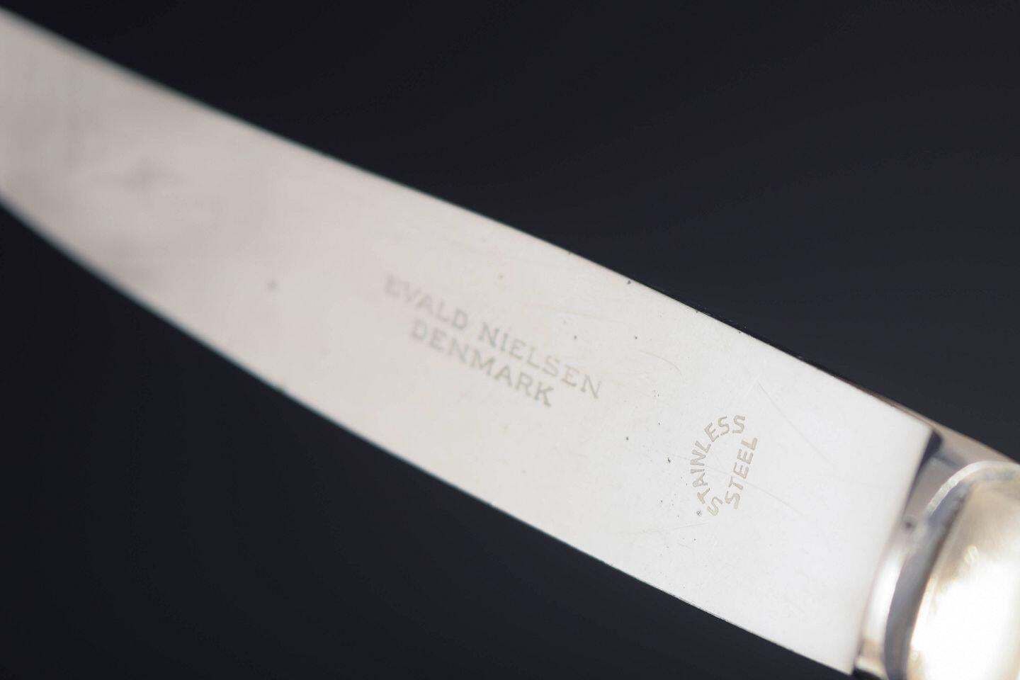 Evald Nielsen. Set Of Four Fruit Knives In Sterling Silver And Stainless Steel. photo 514.0