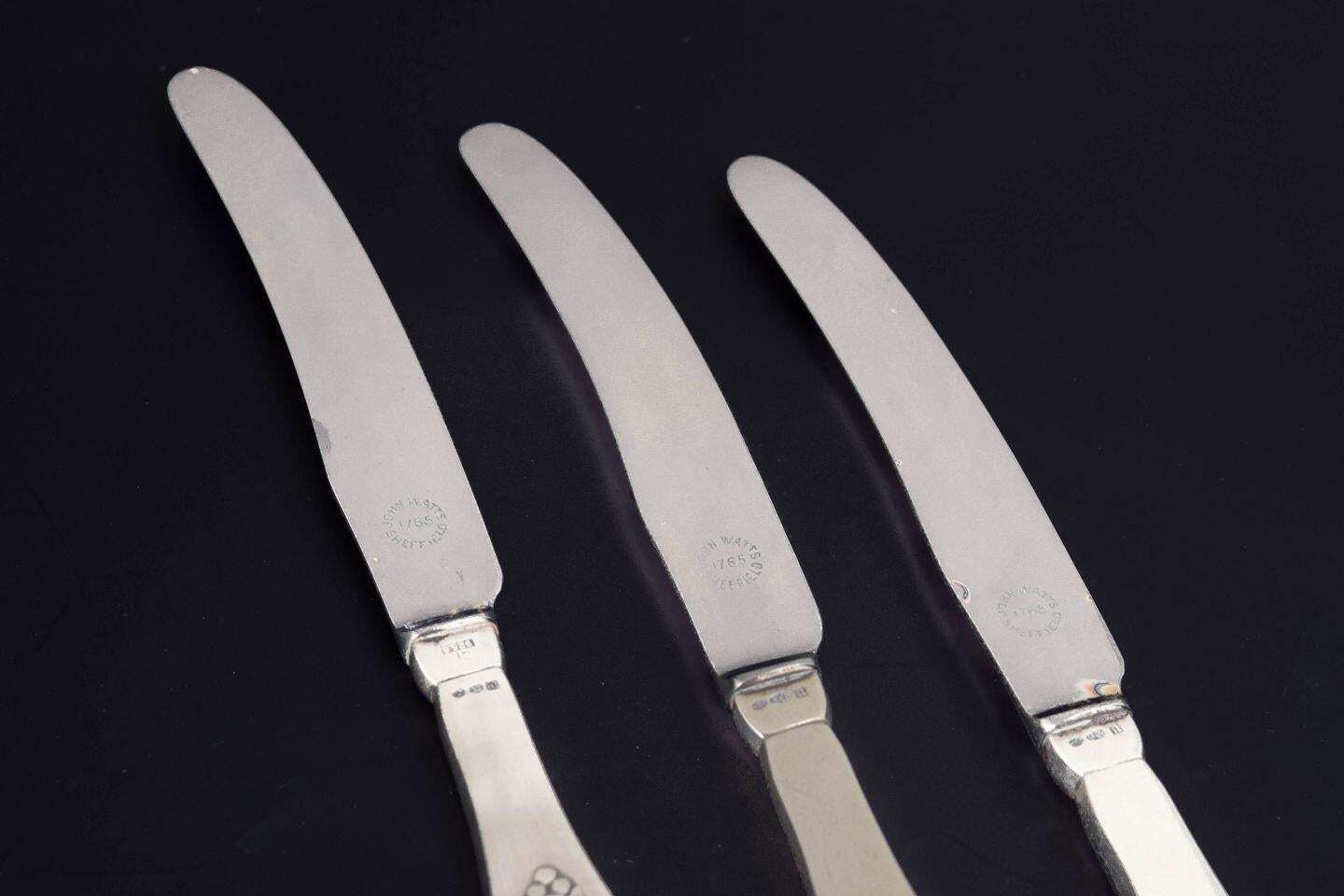 Georg Jensen. Three Fruit Knives In Sterling Silver. "Fuchsia" Pattern. photo furniture