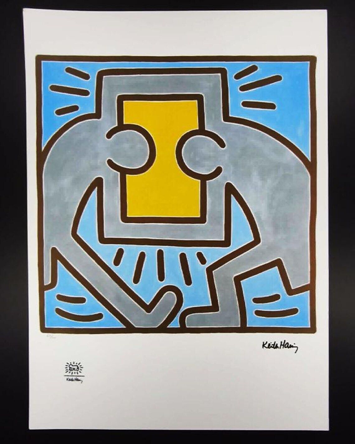 1990s Keith Haring Limited Edition Lithograph   Numbered In Pencil.°°°°Ddp Shipping  To The Uk, With Duties Prepaid.