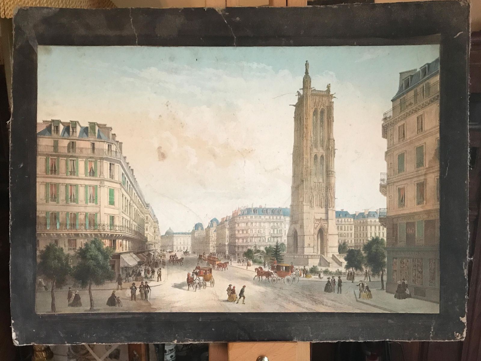 photo furniture Pair Of Double Sided 19th Century European Watercolours – Paris, Venice
