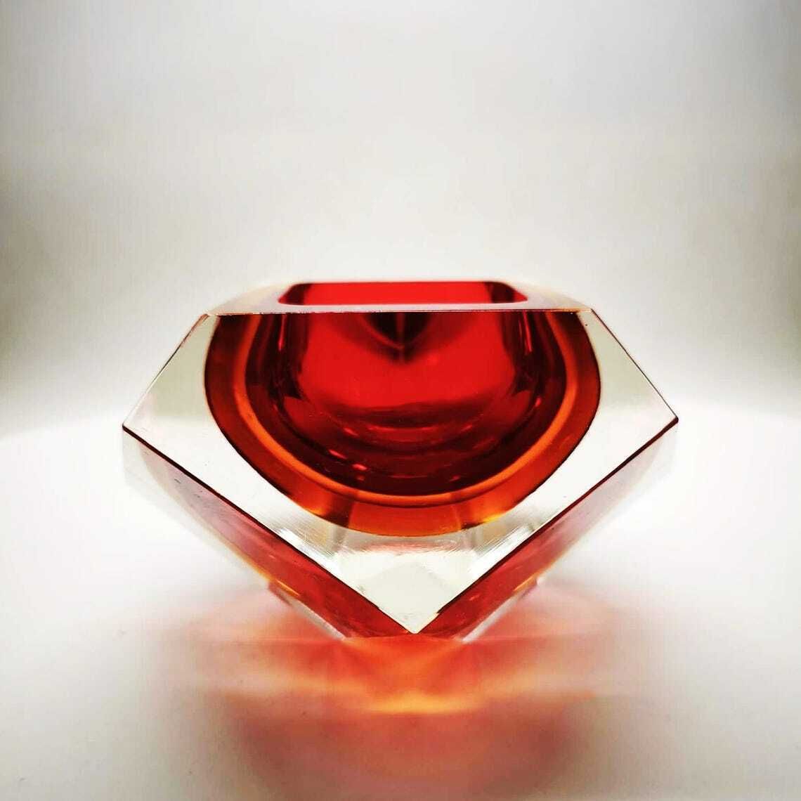 1960s Ashtray Or Catch All In Murano Glass By Flavio Poli For Seguso. 14cm / 5.51 Inches photo furniture