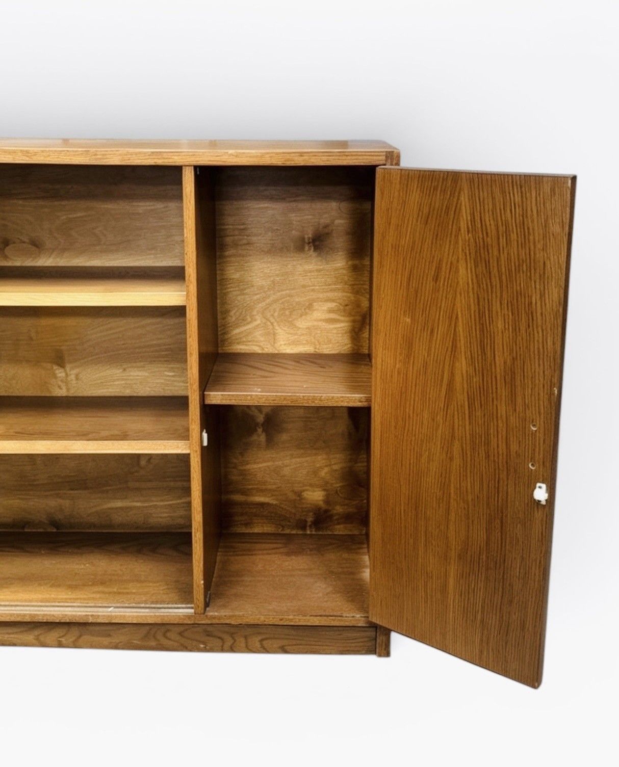 Antique Art Deco Solid Oak Phoenix Gallery Bookcase Cabinet C1930s Super Quality photo vinterior