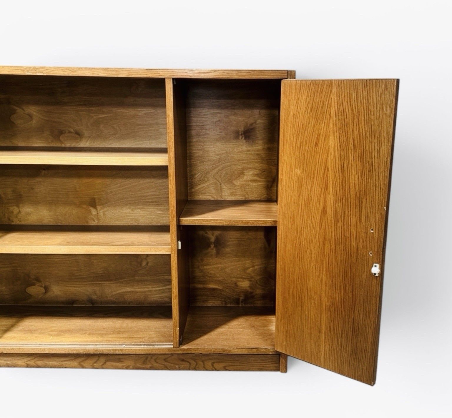 Antique Art Deco Solid Oak Phoenix Gallery Bookcase Cabinet C1930s Super Quality photo vintage