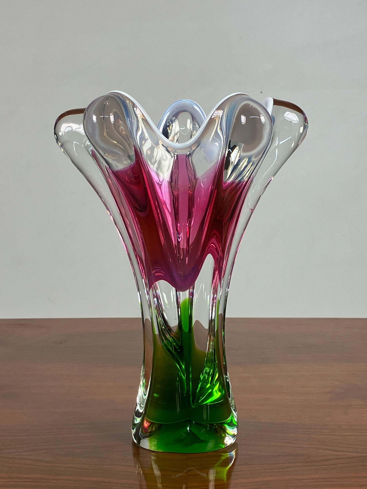 photo furniture Art Glass Vase By Josef Hospodka For Chribska Glassworks, 1960's