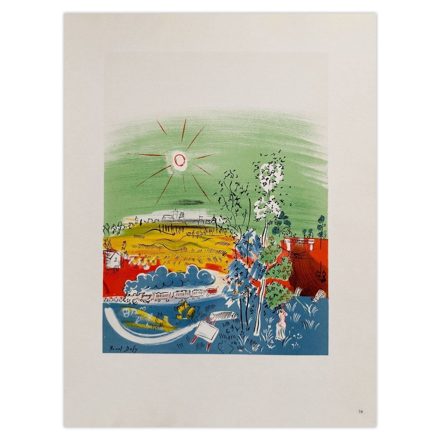 Raoul Dufy Poster Af 1939   Exposition D'art Français à Kaunas 1959