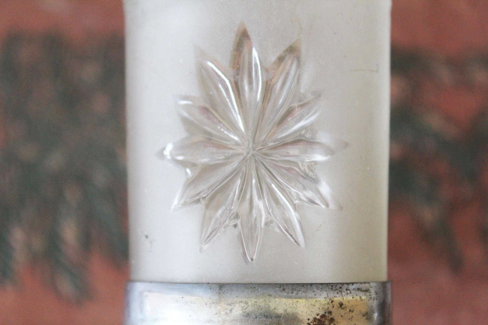 Lot de 2 vases soliflores en verre pour tableau de bord, verre dépoli, motif starburst, supports partiels inclus, vases d'automobile, voiture classique oldtimer photo Décoration