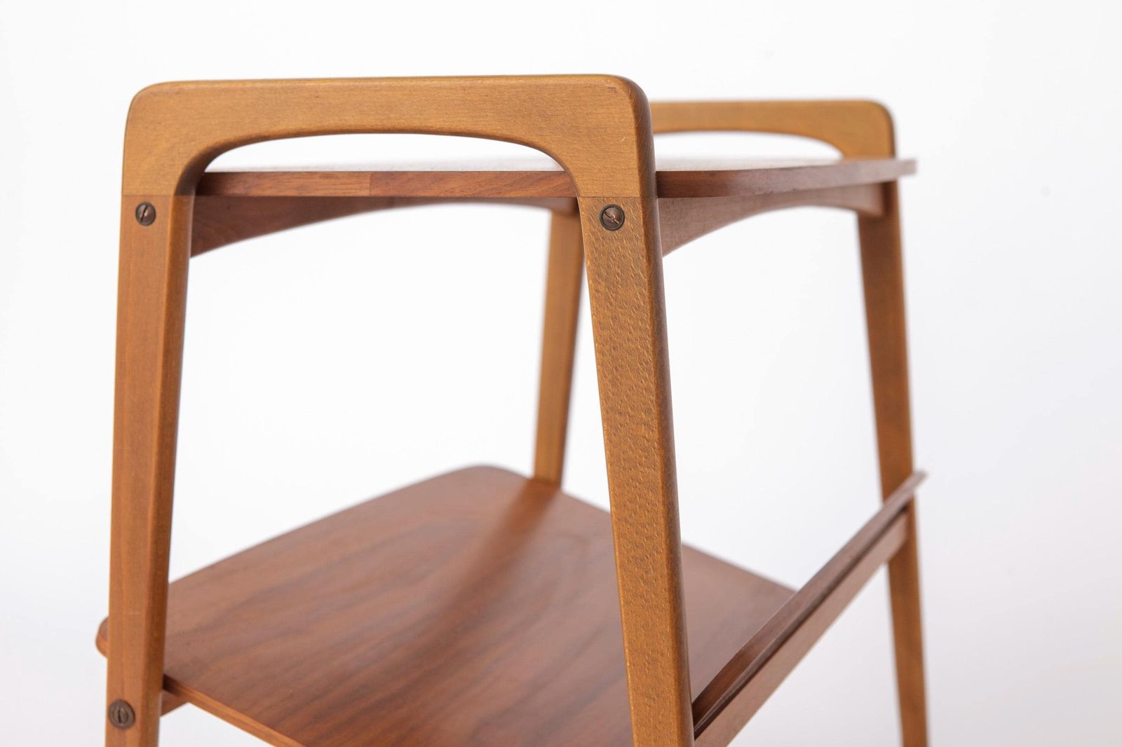 Vintage Barkar op Wielen, Mid-Century Modern Trolleytafel, jaren 1960 Duitse Theekar, Teak & Beukenhout photo buy