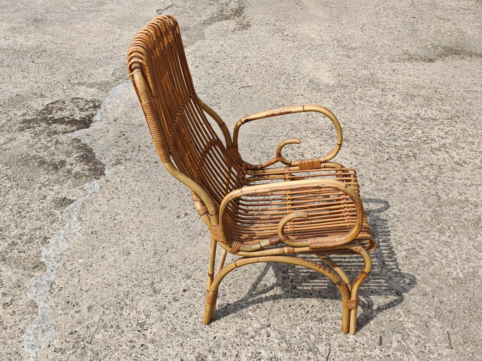 Paar Mid-Century Modern Fauteuils in Bamboe, Italië ca. jaren 1960 photo buy