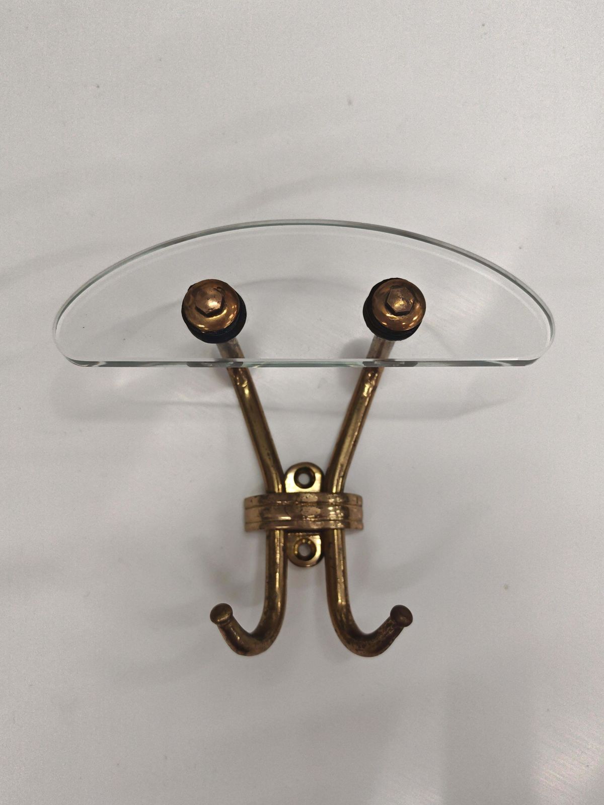 Mid Century Coat Hooks, Murano Glass And Brass Attr. To Pier Luigi Colli, Italy photo 1350.0