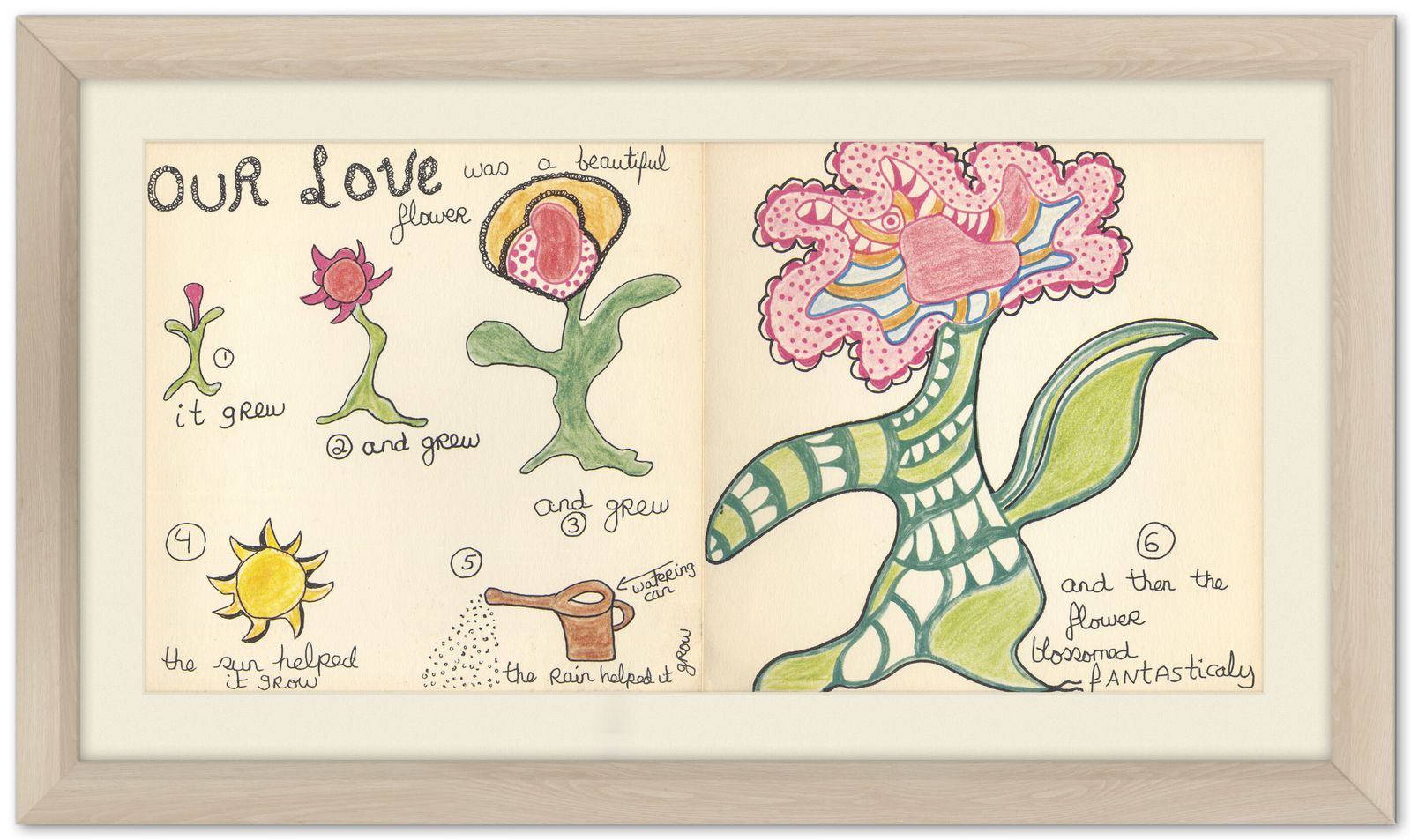 Charming Rare Lithograph Diptych By Niki De Saint Phalle
