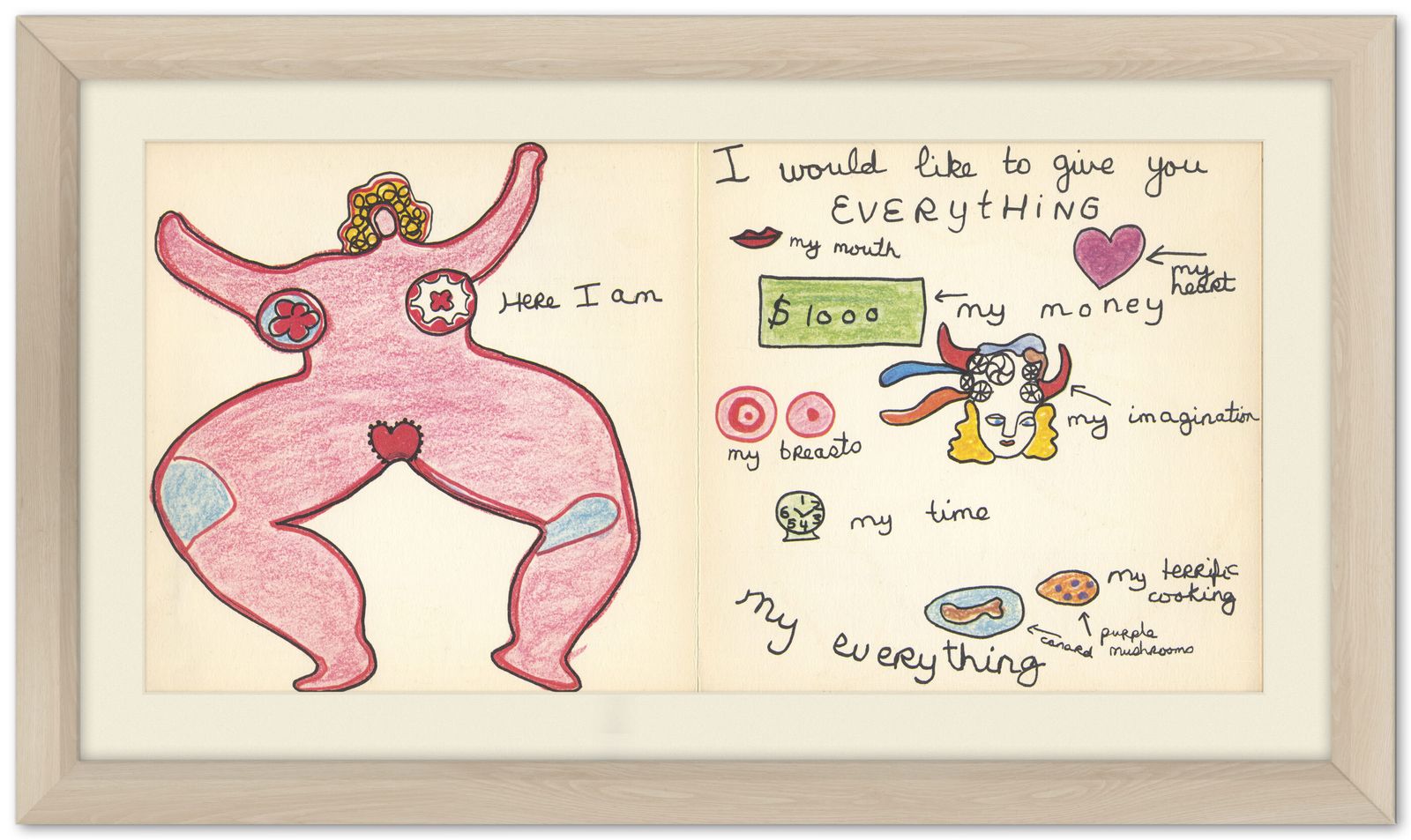 Zeldzaam lithografisch diptiek van Niki de Saint Phalle