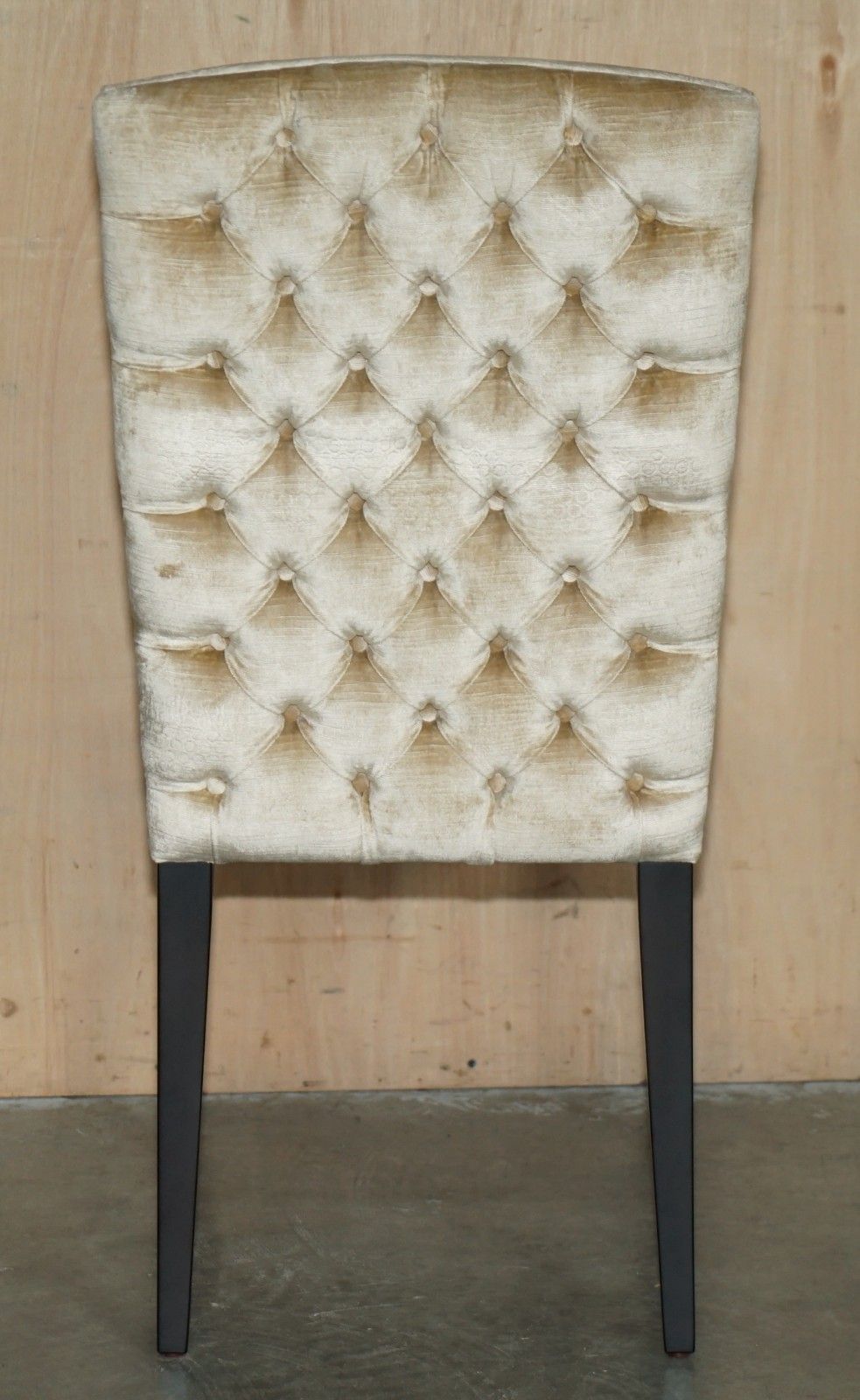 photo for sale Four Lovely Fendi Chesterfield Tufted Velvet Upholstery Fendi Casa Dining Chairs