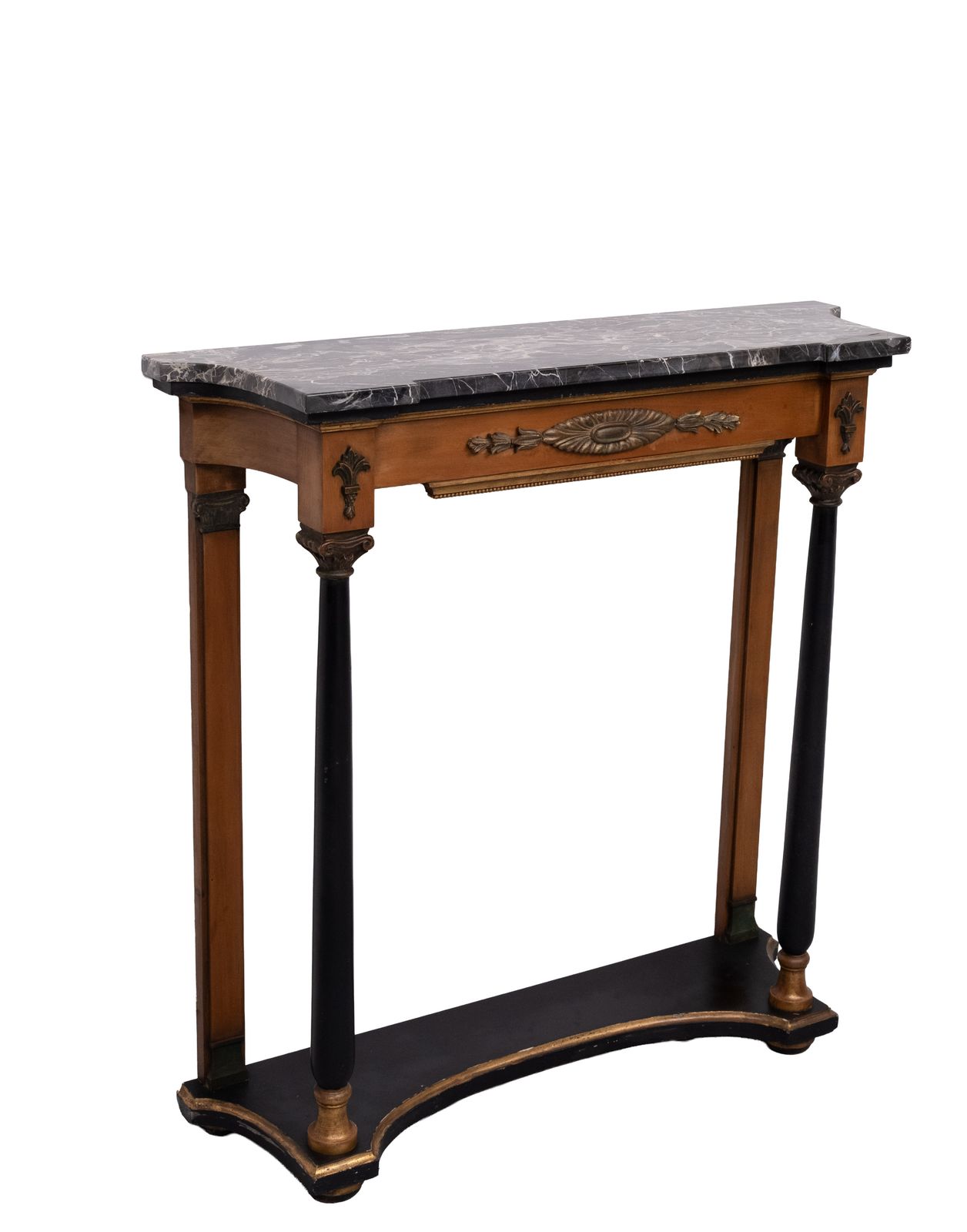 Elegant Italian Console , Black Marble Top, 1950s Empire Revival photo 1165.0