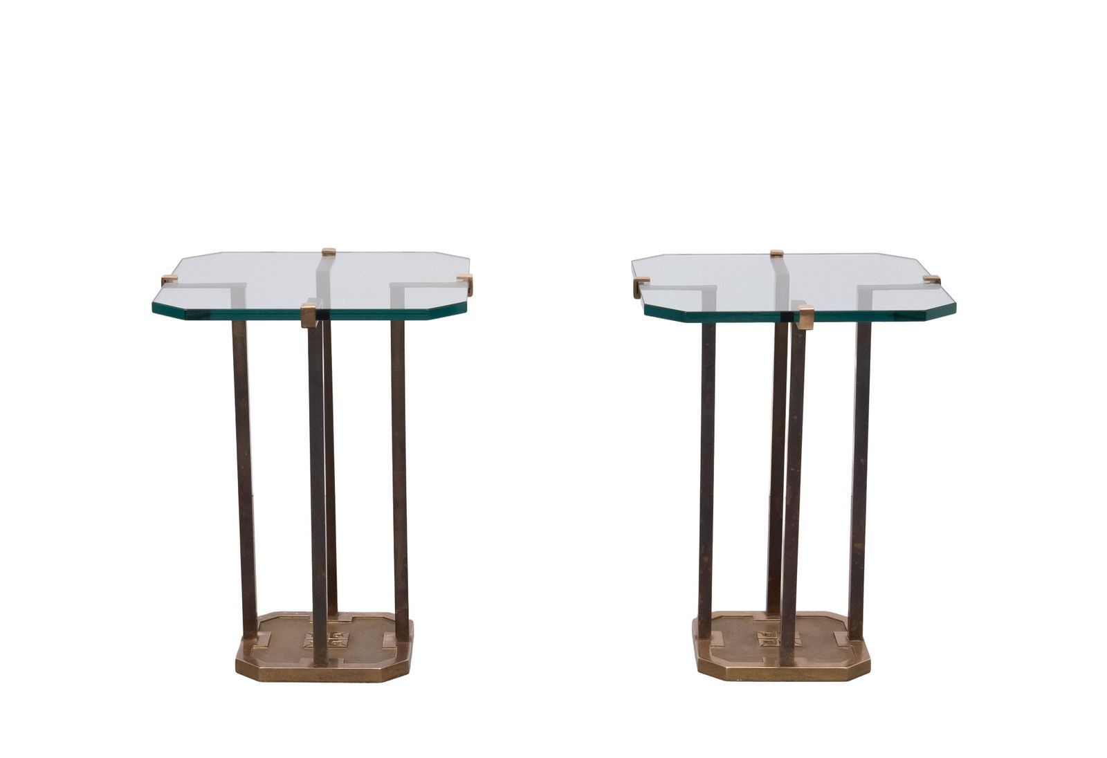 Stunning Pair Peter Ghyczy T18 Side Tables 1970s photo vintage