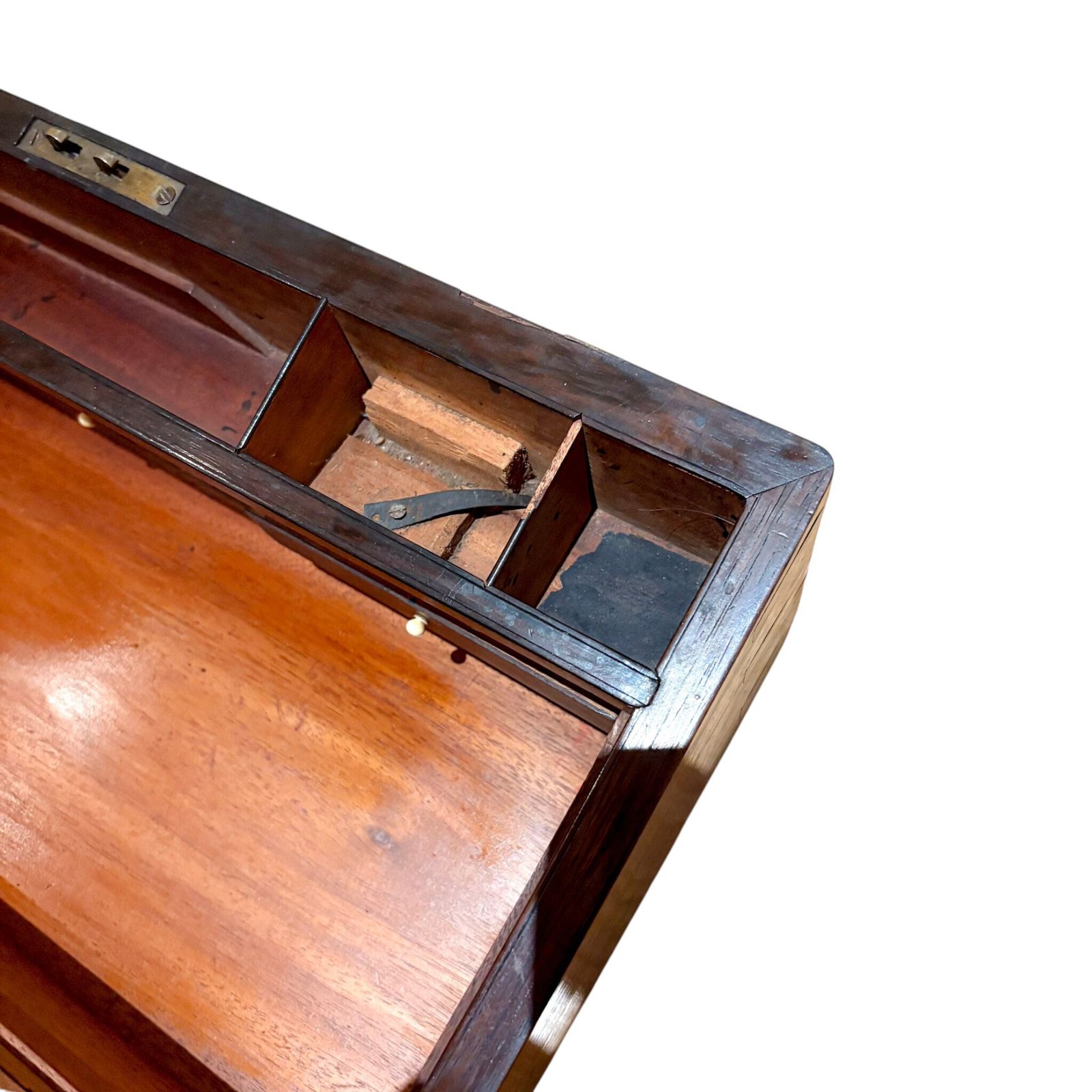 photo buy Rosewood Campaign Writing Slope With Working Key & Secret Drawers