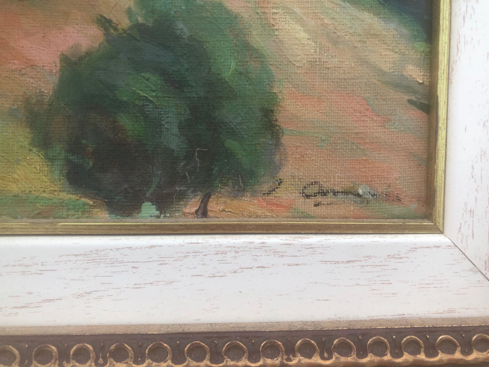 Joaquin Asensio Marine – Catalaans Mediterraan kustlandschap met boerderij – Spaans impressionistisch olieverfschilderij, ca. 1950 photo 900.0