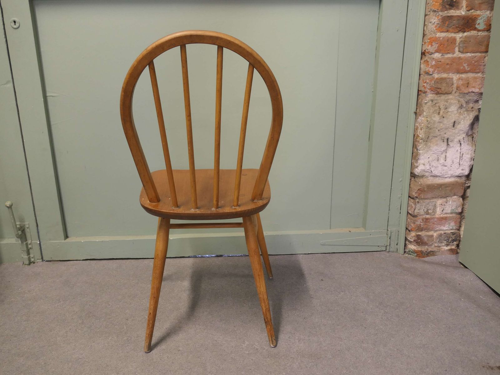 Set Of 8 Light Coloured 1960s Ercol Windsor Dining Chairs The Chairs Are Made In Beech An photo for sale