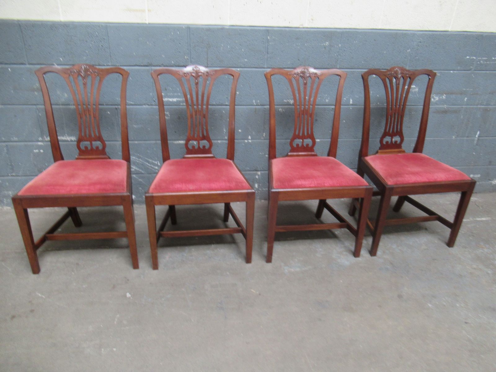 Set Of   Four Edwardian   Period Mahogany Dining Chairs photo furniture