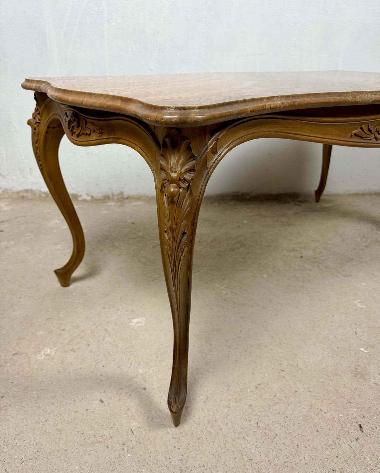 photo furniture French Louis XV Style Coffee Table With Marble Top, Mid 20th Century