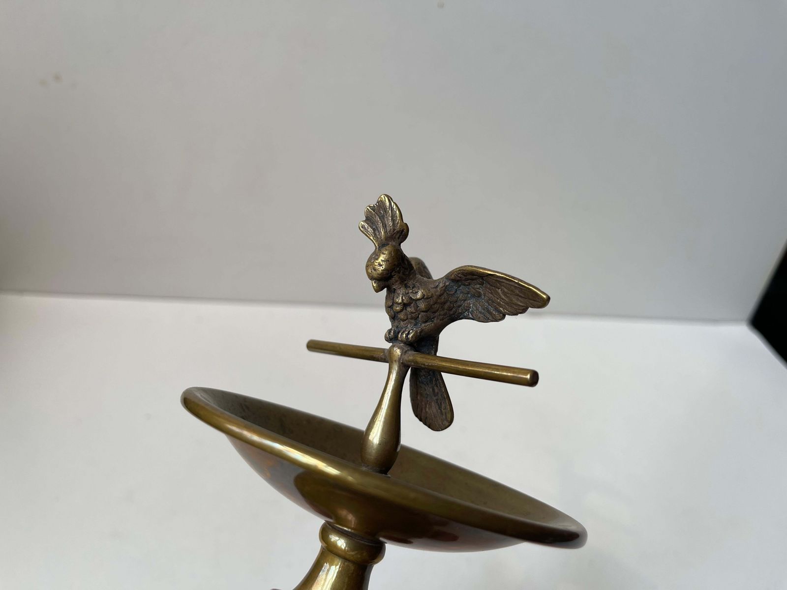 Plateau à bagues Art déco avec cacatoès en bronze, Vienne, 1920 photo furniture