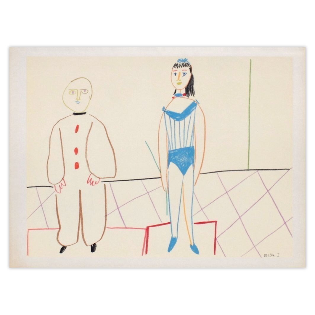 Pablo Picasso Lithograph Comédie Humaine : 30.1.54. I