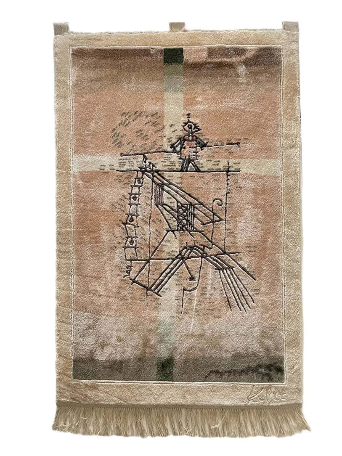 Handgeweven wandtapijt 'The Tightrope Walker' naar Paul Klee