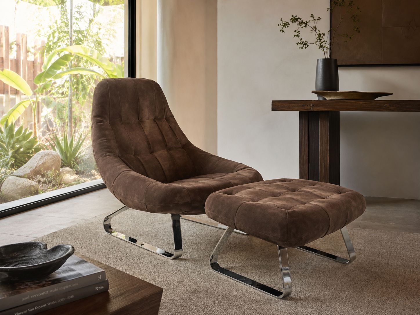 3095.0 Earth Chair en Ottoman van Percival Lafer, jaren 1970, Brazilië photo