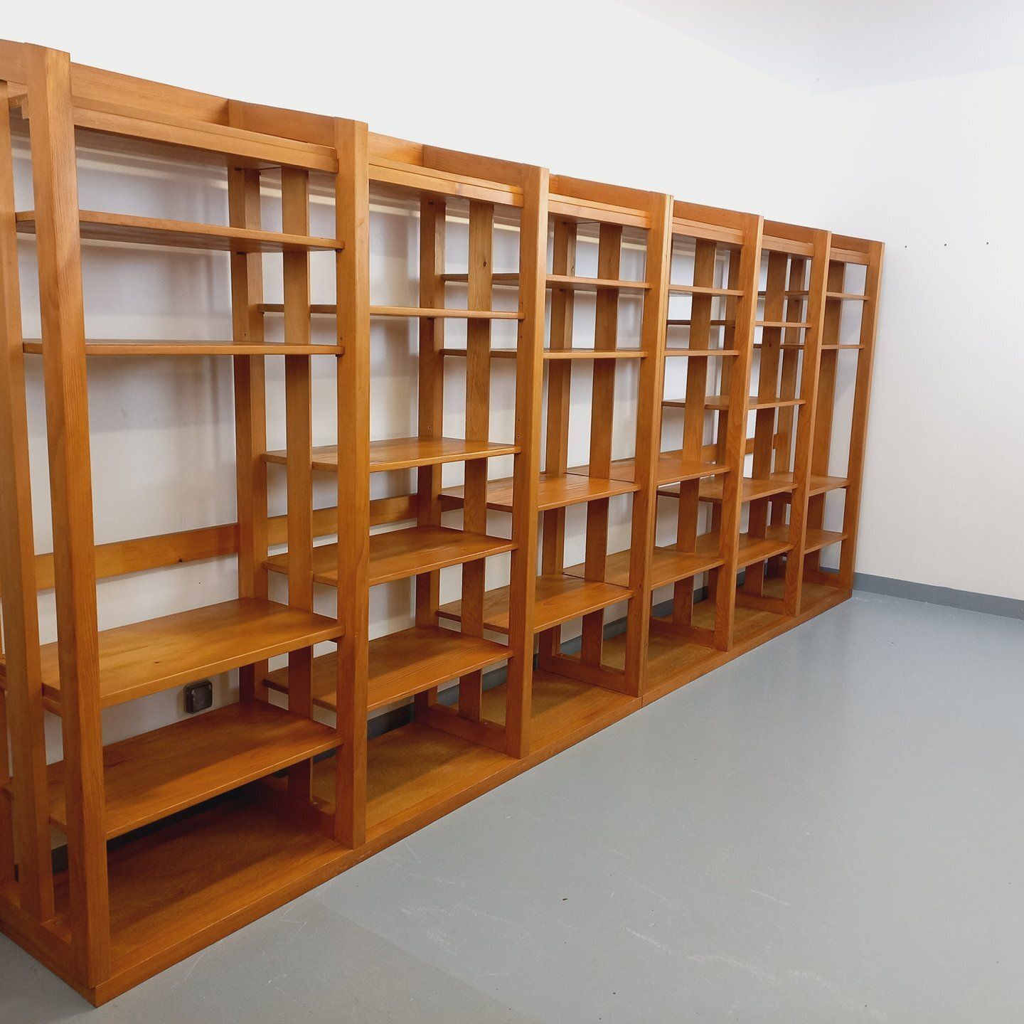 Large Modular 6 Section Pine Bookcase photo furniture