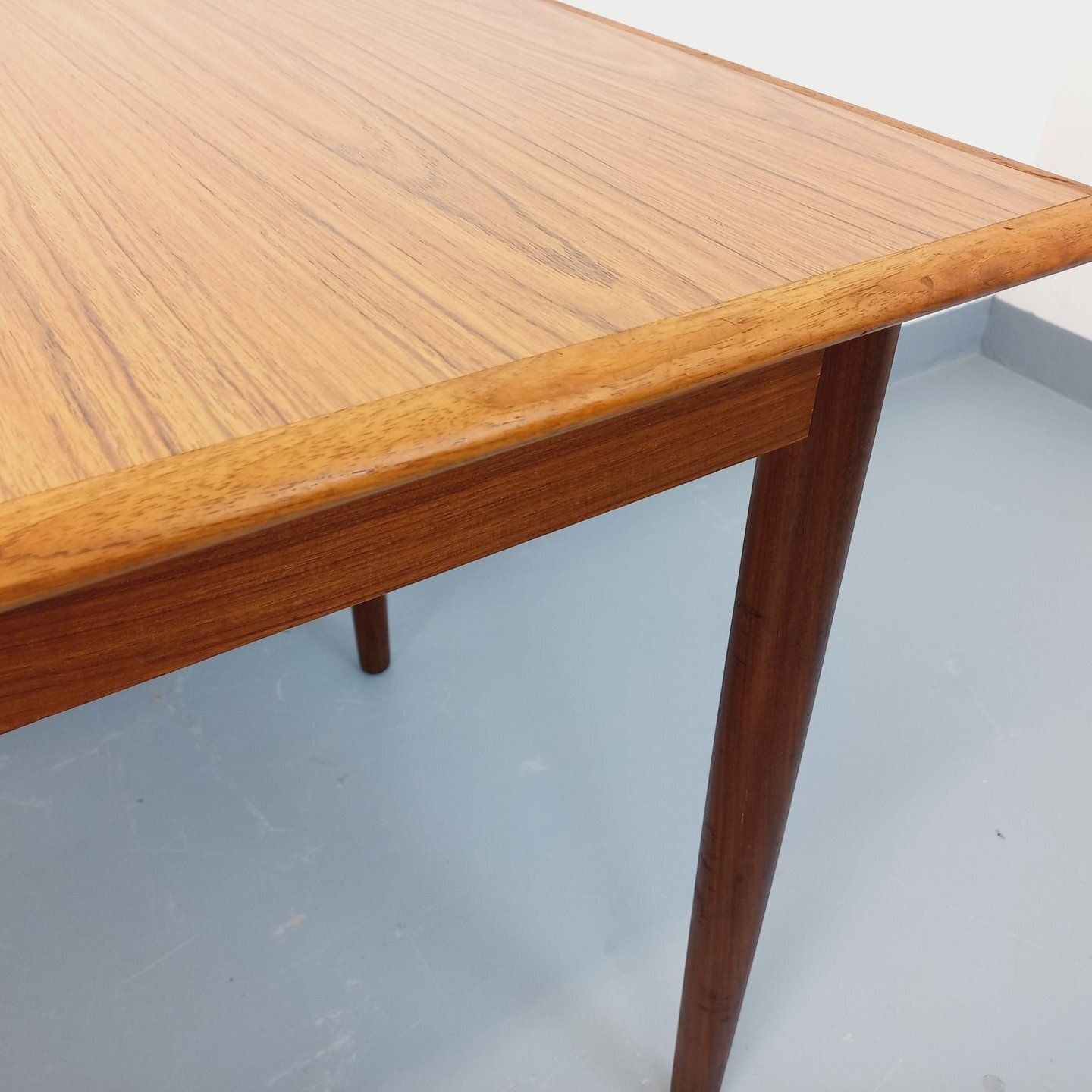 photo for sale Scandinavian Rectangular Dining Table In Teak And Melamine