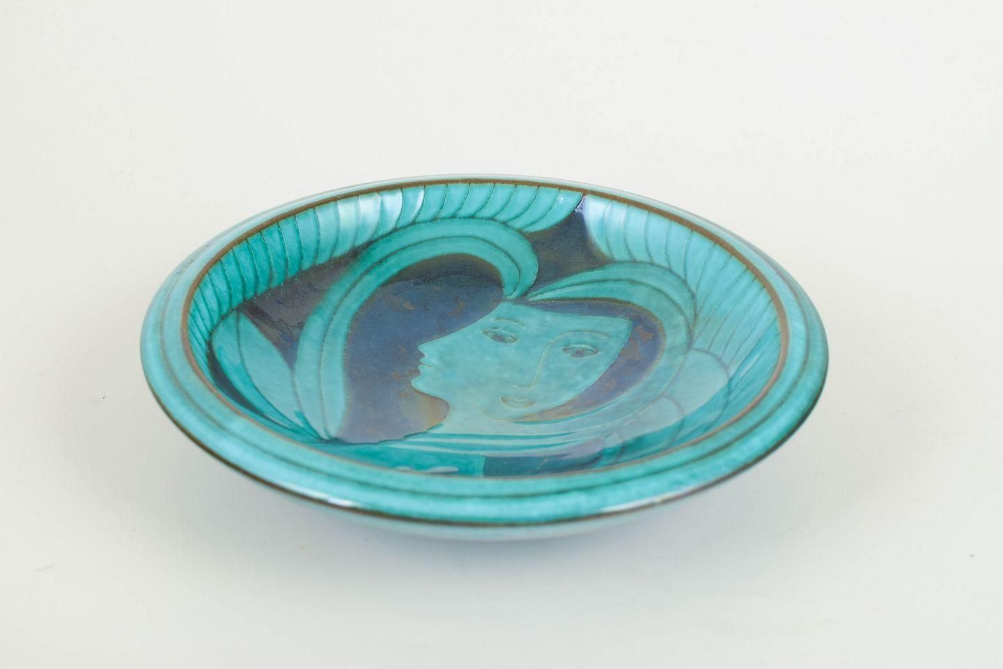 Bol en grès Anna Lisa Thomson, Upsala Ekeby, à motif figuratif stylisé. photo furniture