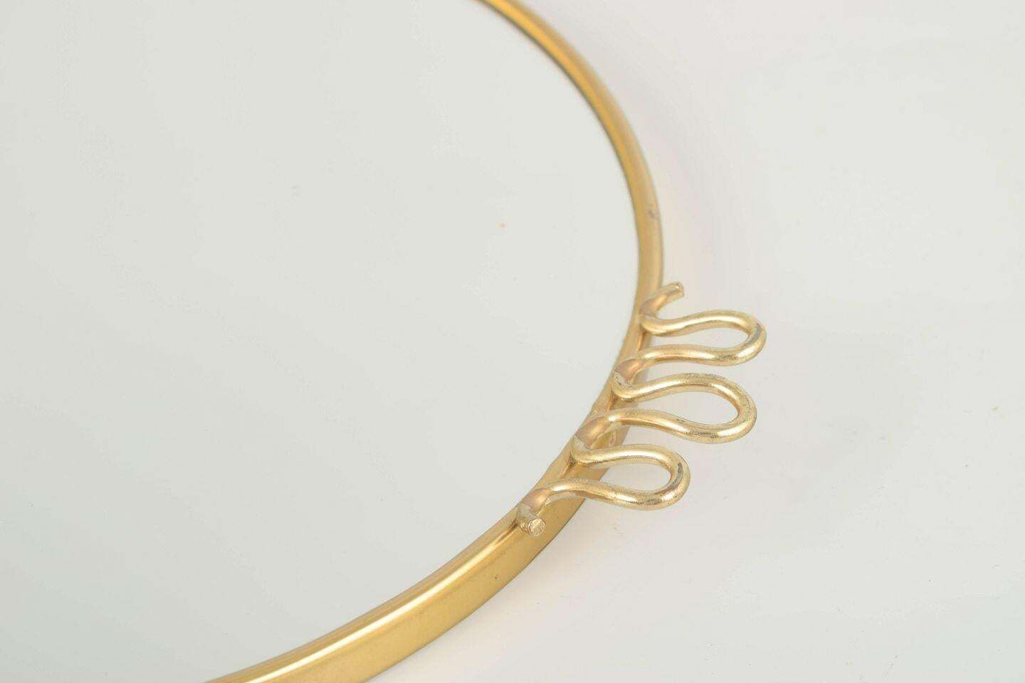Swedish Glass And Brass Tray. “Swedish Grace” Style, Late 20th C. photo furniture