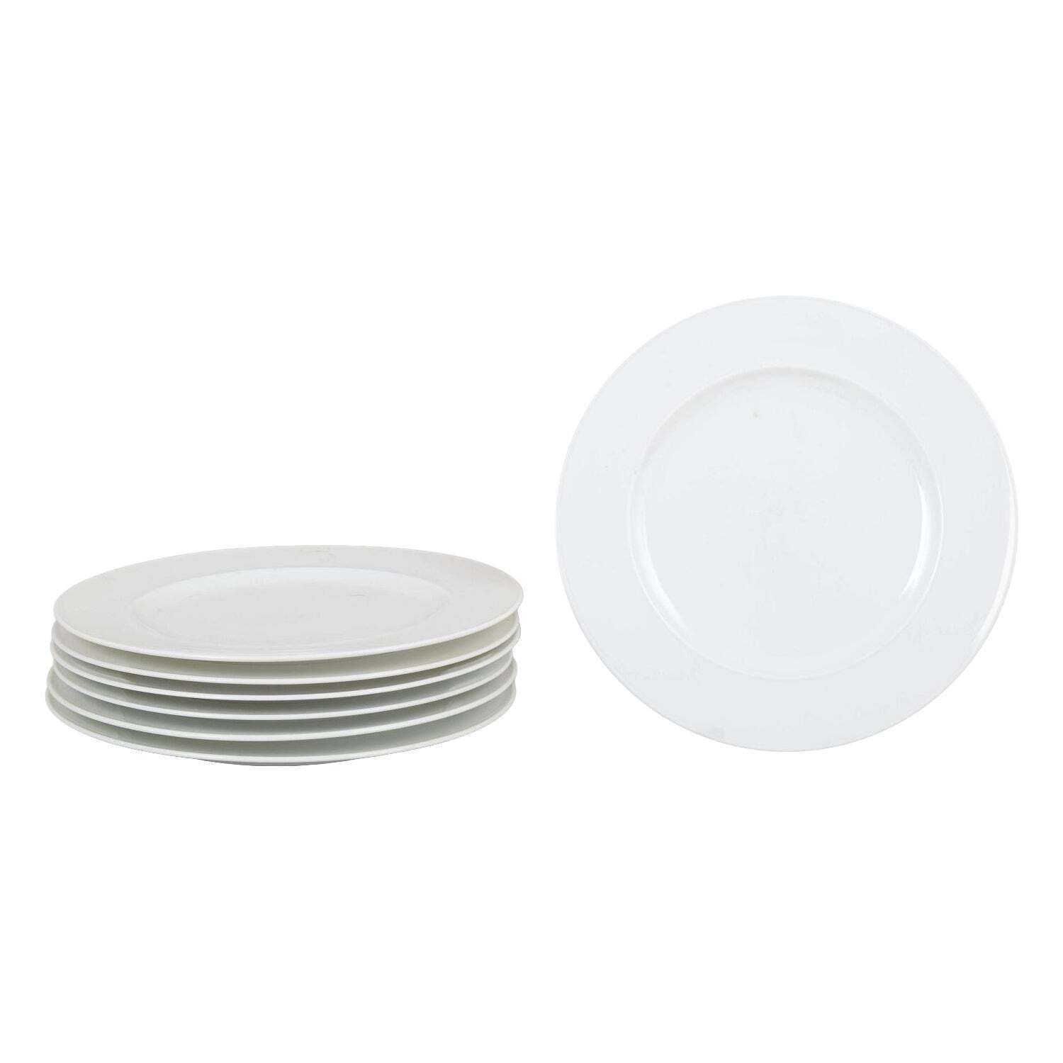 Rosenthal, Allemagne. Service de sept assiettes en porcelaine blanche. Années 1980