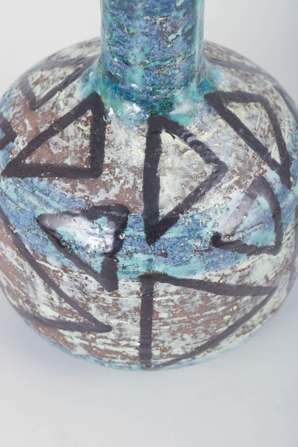 Vase en céramique Ingrid Atterberg pour Upsala Ekeby, motif abstrait, années 1960 photo for sale