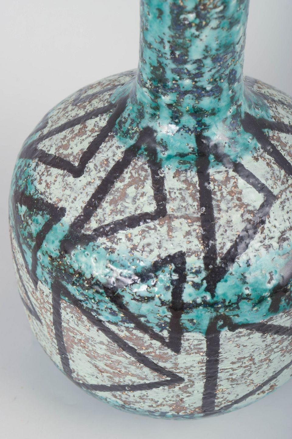Vase en céramique Ingrid Atterberg pour Upsala Ekeby, motif abstrait, années 1960 photo for sale