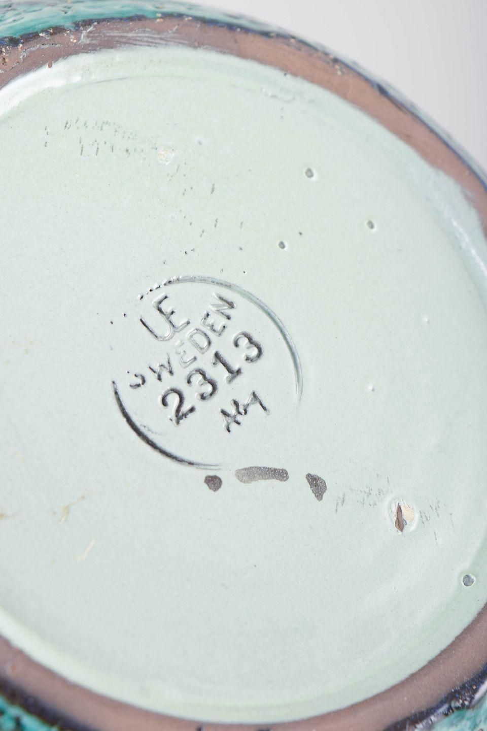 Vase en céramique Ingrid Atterberg pour Upsala Ekeby, motif abstrait, années 1960 photo Décoration