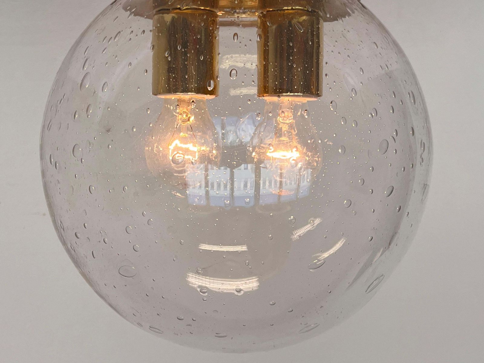 XXL Glazen Plafondlamp met Messing, Opbouwmontage van Kamenicky Senov – 10 stuks photo Verlichting