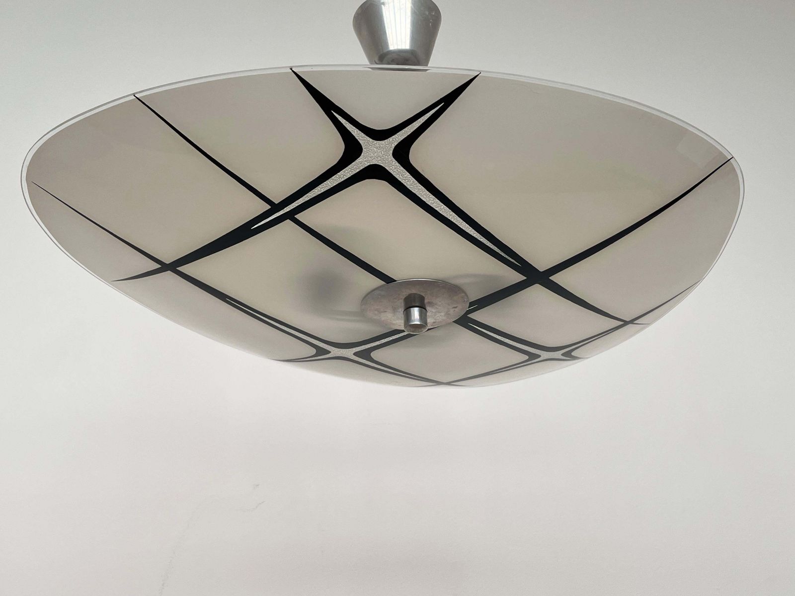 Mid-Century Design Glazen Hanglamp van Napako, Tsjecho-Slowakije, jaren 1970. photo buy