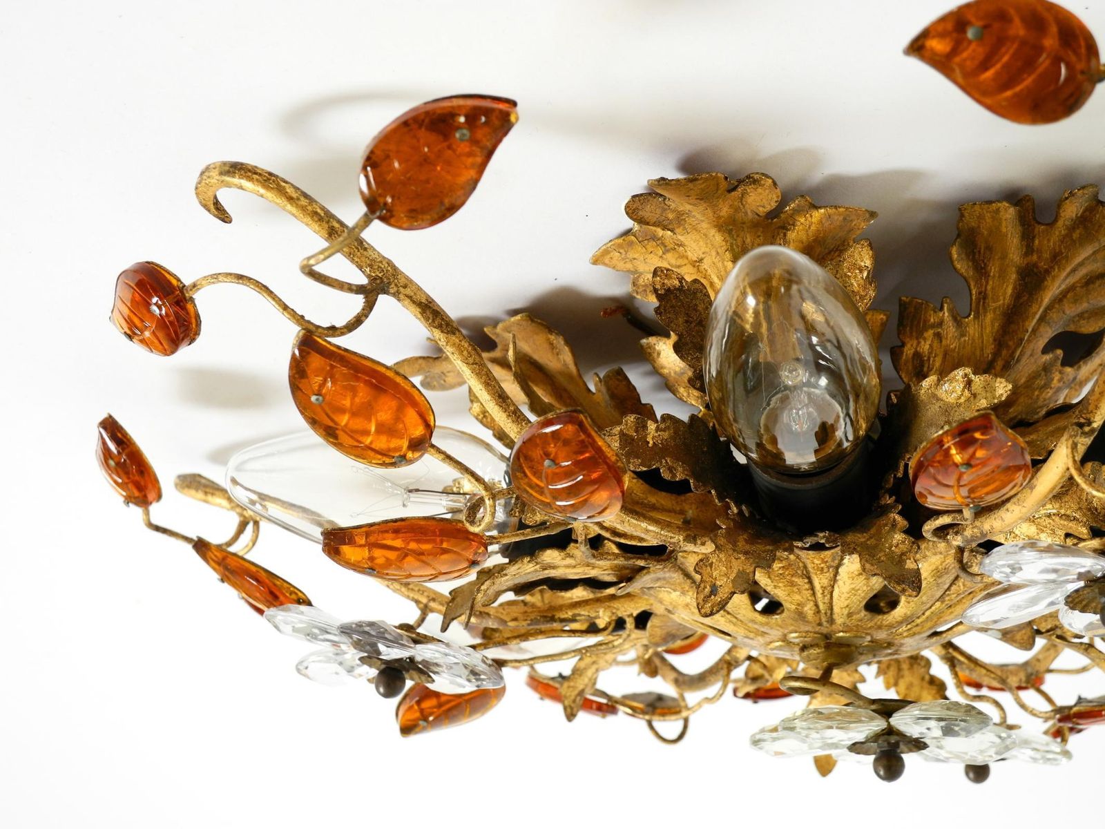 photo furniture Very Beautiful 1960s Gold Plated Ceiling Or Wall Lamp By Banci Firenze, Italy