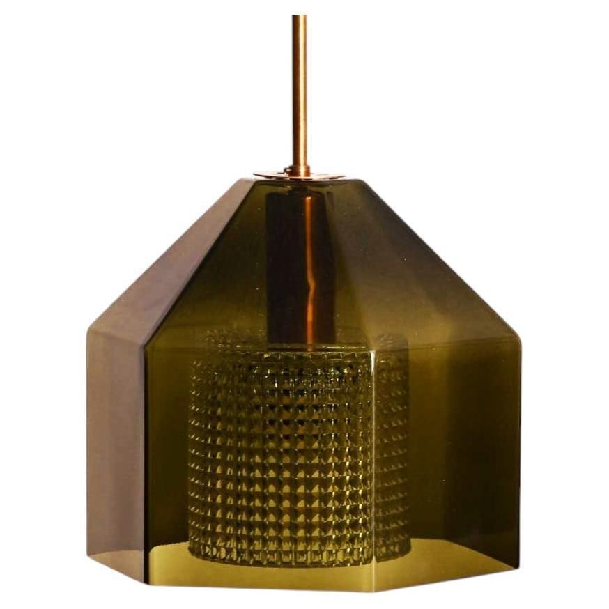 Green And Pressed Glass Pendant Lamp By Carl Fagerlund photo furniture